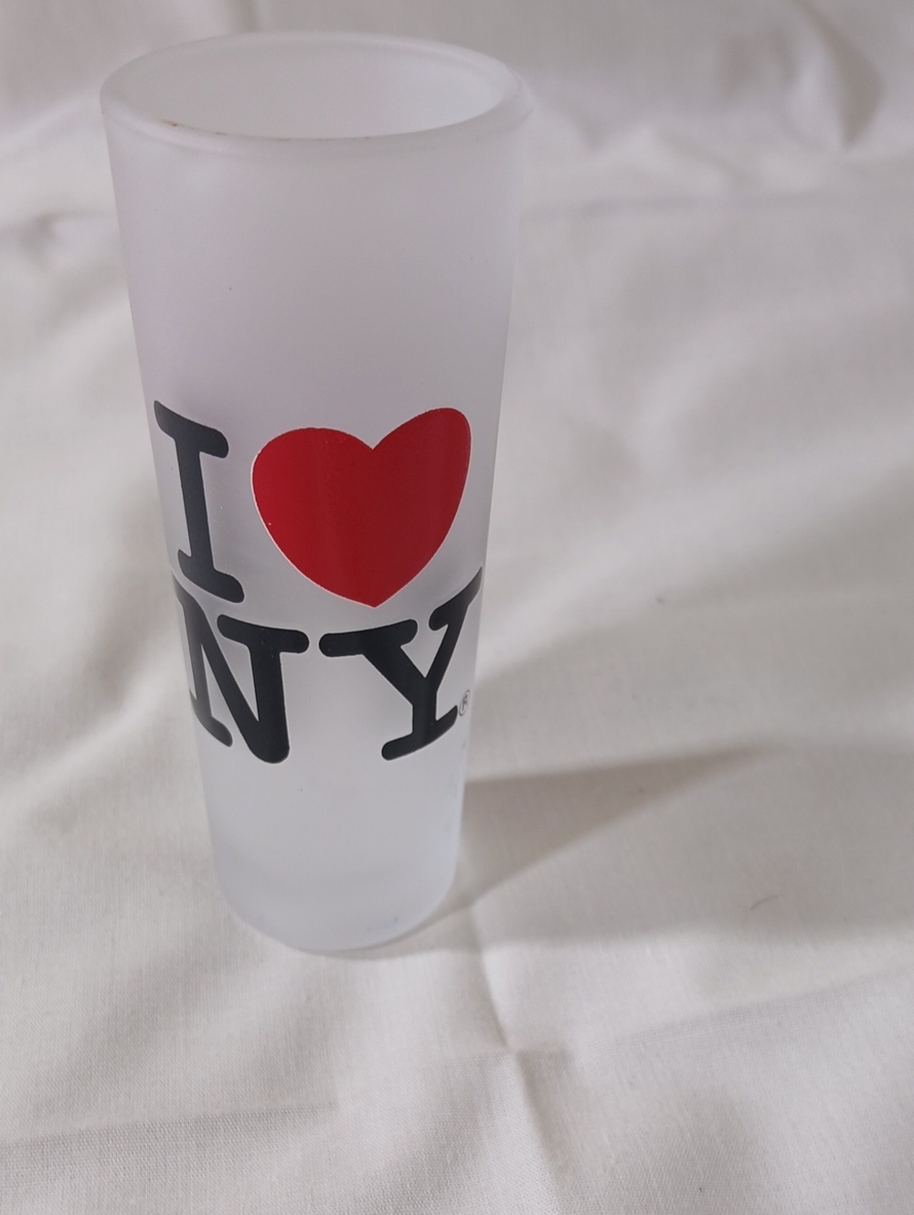 I Heart NY Frosted Shot Glass - Red Heart